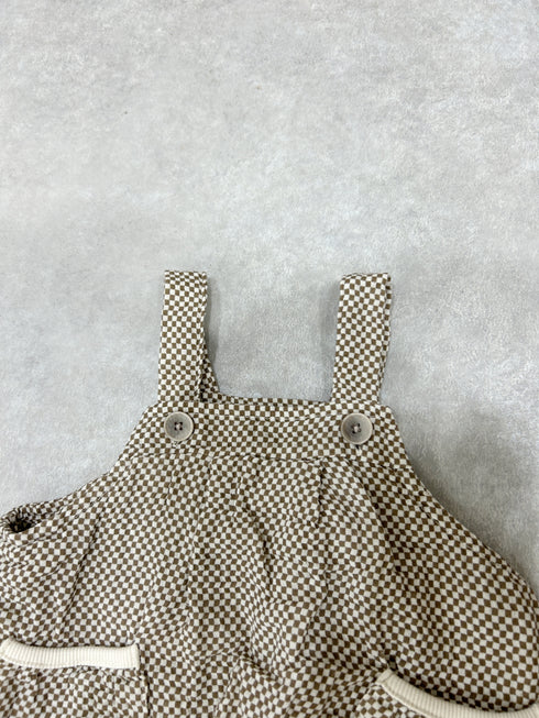 ミニチェックロンパース | LB2234014 | ブラウン