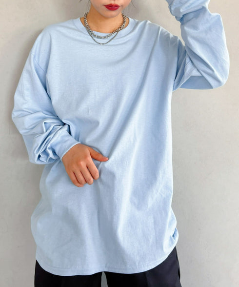 GILDAN(ギルダン) /ベーシック ロングスリーブ Tシャツ コットン ビッグシルエット オーバーサイズ サイズカラバリ豊富 長袖 ロンT 6.0オンス | 2193062 | ライトブルー