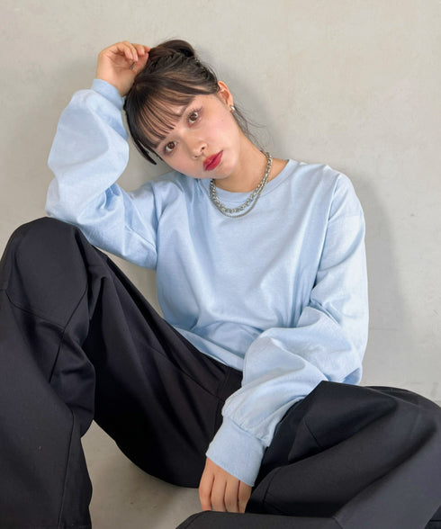 GILDAN(ギルダン) /ベーシック ロングスリーブ Tシャツ コットン ビッグシルエット オーバーサイズ サイズカラバリ豊富 長袖 ロンT 6.0オンス | 2193062 | ライトブルー