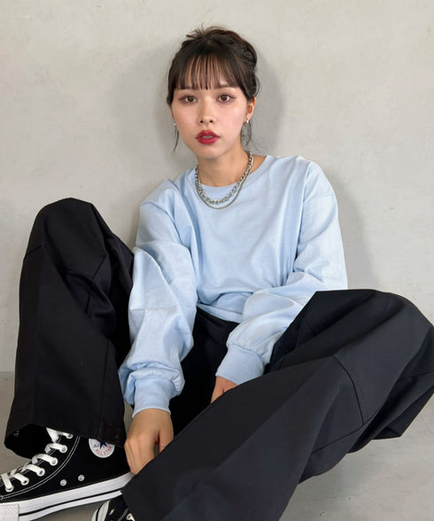 GILDAN(ギルダン) /ベーシック ロングスリーブ Tシャツ コットン ビッグシルエット オーバーサイズ サイズカラバリ豊富 長袖 ロンT 6.0オンス | 2193062 | ライトブルー