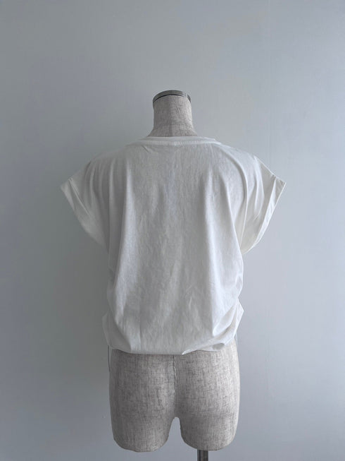 サイドドロストクロップドTシャツ | CH2242808 | チャコールグレー