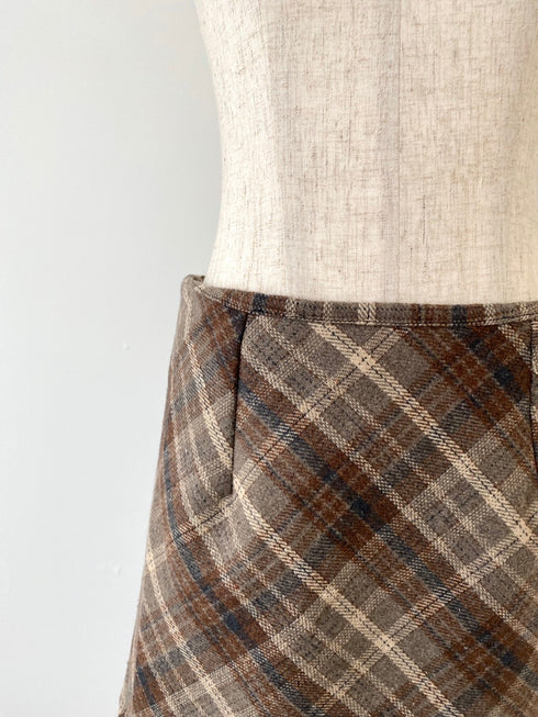 チェック台形スカート | SL2243623 | ブラウン