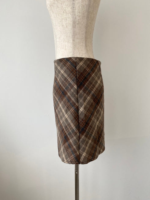 チェック台形スカート | SL2243623 | ブラウン