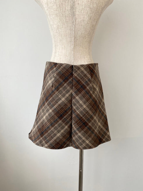 チェック台形スカート | SL2243623 | ブラウン