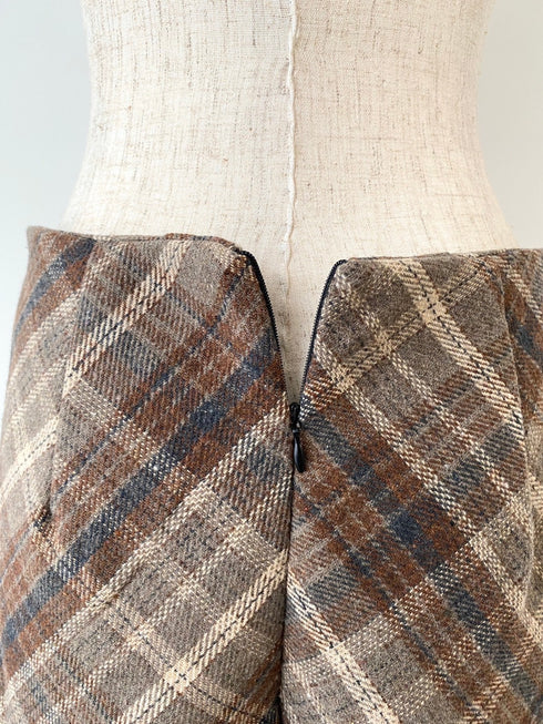 チェック台形スカート | SL2243623 | ブラウン