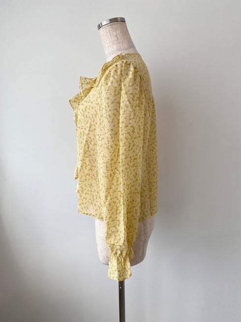 フリルフラワーブラウス | SL2243616 | ブルー