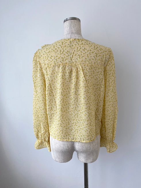 フリルフラワーブラウス | SL2243616 | ブルー