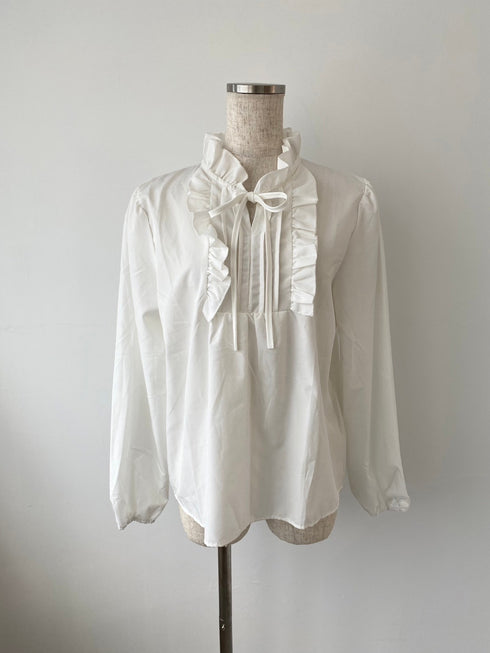 キーネックフリルブラウス | SL2243617 | ホワイト