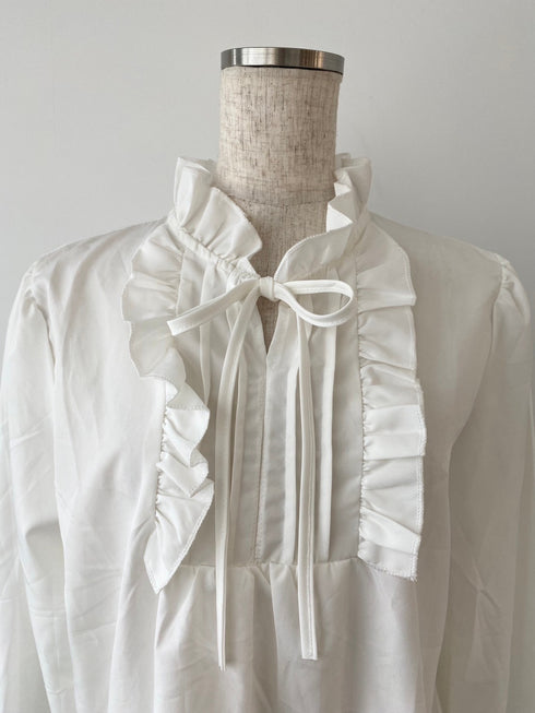 キーネックフリルブラウス | SL2243617 | ホワイト