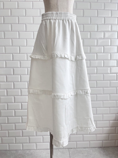 ワンポイントフリルスウェットスカート | SL2243690 | ホワイト