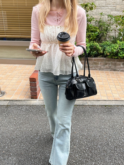 ダブルポケットボストンバッグ | SL1243601 | ブラック