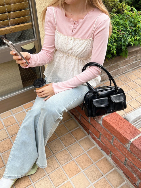 ダブルポケットボストンバッグ | SL1243601 | ブラック