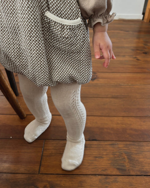 ミニチェックロンパース | LB2234014 | ブラウン