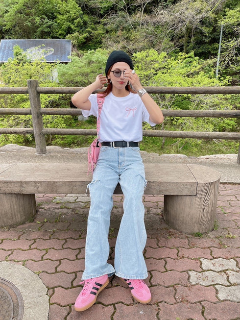 バックリボンデザインTシャツ | AN2241201 | ホワイト