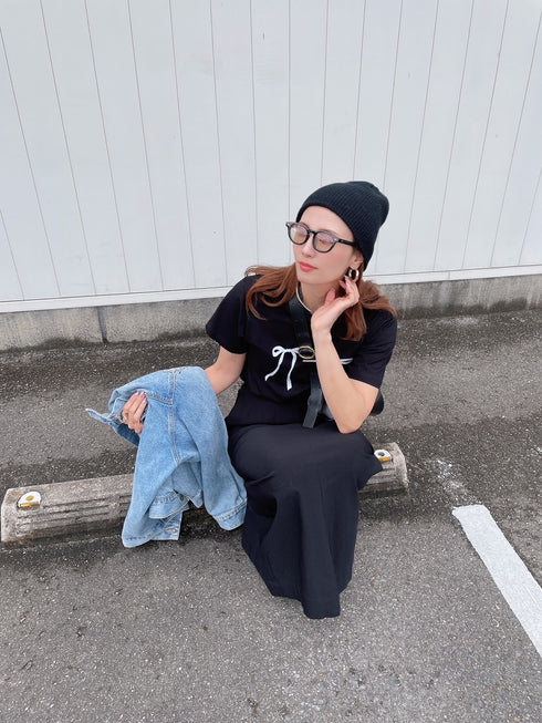 リボンTシャツ | AN2241202 | ブラック