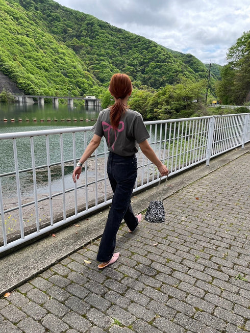 バックリボンデザインTシャツ | AN2241201 | チャコール