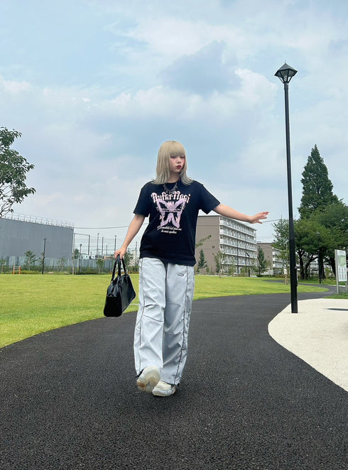 バタフライデザインTシャツ | GR2242531 | ブラック