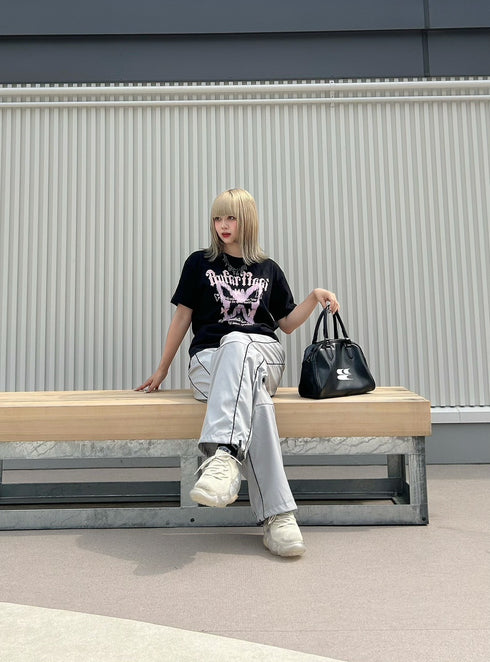 バタフライデザインTシャツ | GR2242531 | ブラック