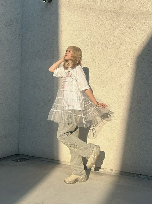 レースティアードチュニック | GR2242536 | ホワイト