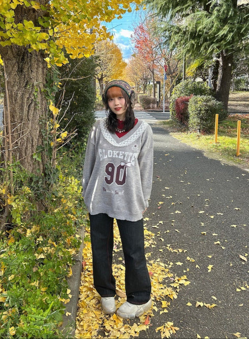 レースナンバリングニット | GR2244512 | グレー