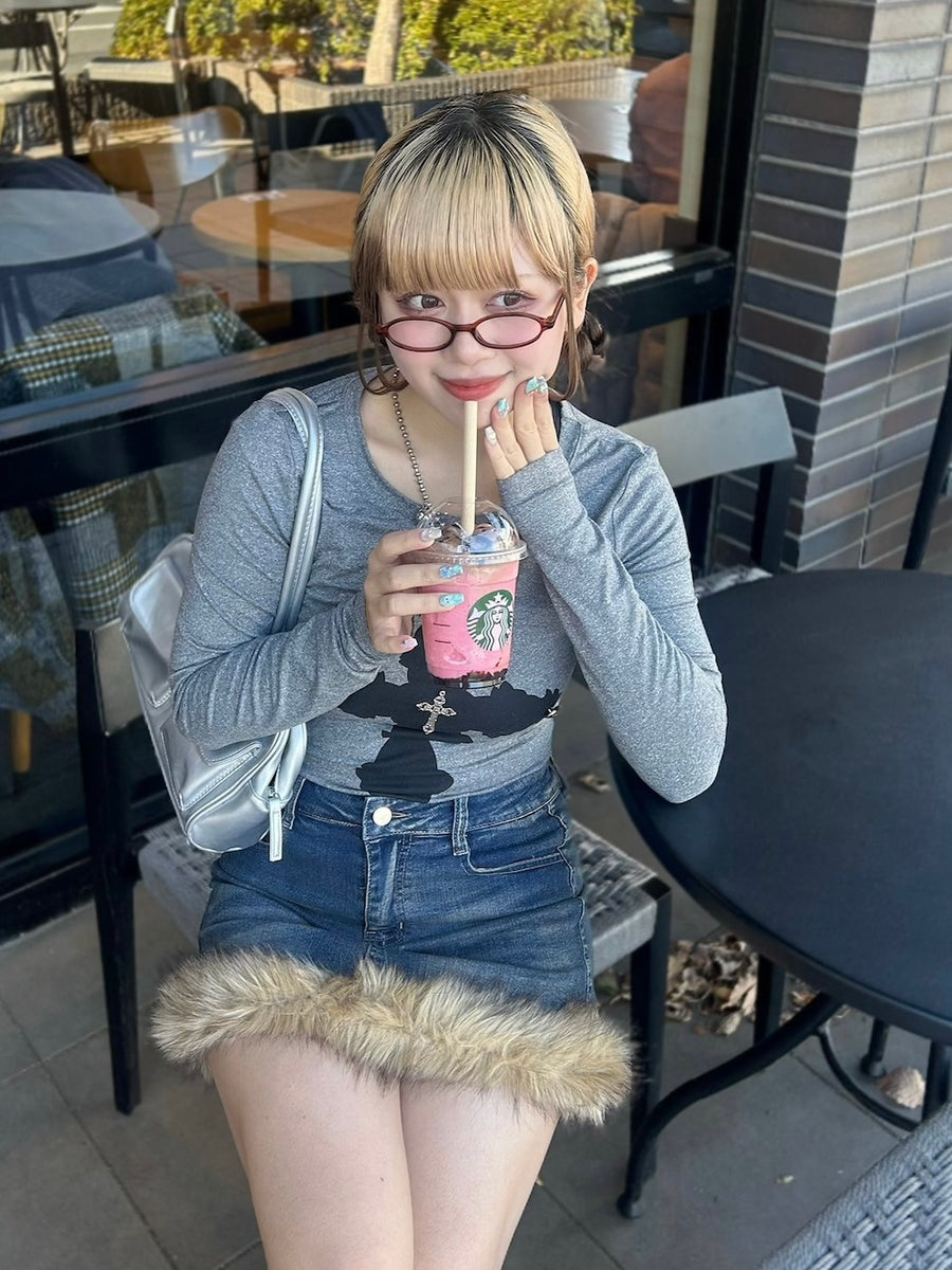 デニムファーミニスカート | GR2251507 | ブルー – Outfitter lab