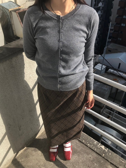 ラウンドネックニットカーディガン | IN2244707 | グレー