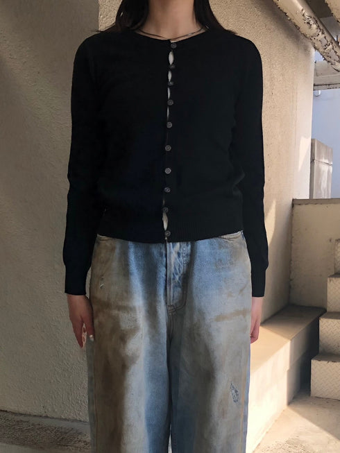 ラウンドネックニットカーディガン | IN2244707 | ブラック