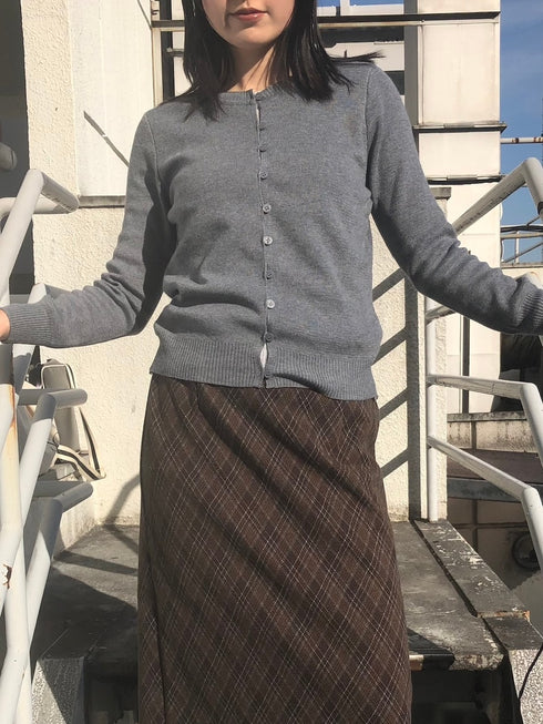 ラウンドネックニットカーディガン | IN2244707 | グレー