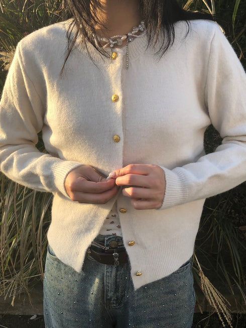 ゴールドボタンカーディガン | IN2244710 | アイボリー