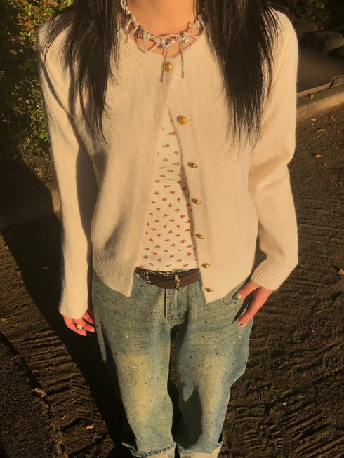 ゴールドボタンカーディガン | IN2244710 | アイボリー