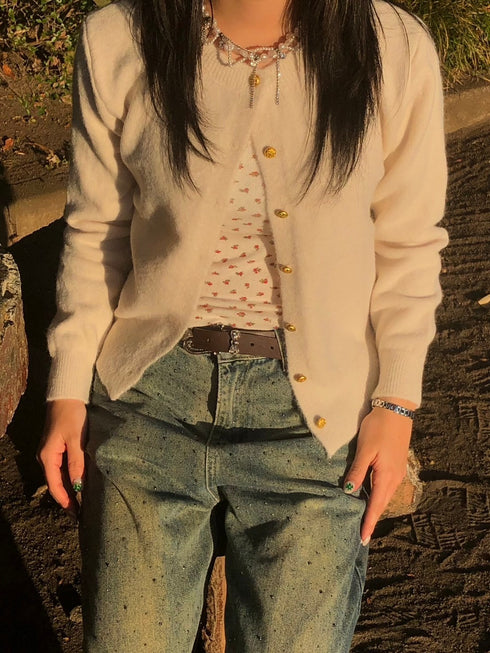 ゴールドボタンカーディガン | IN2244710 | アイボリー