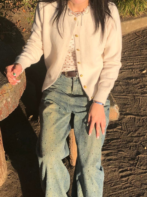 ゴールドボタンカーディガン | IN2244710 | アイボリー