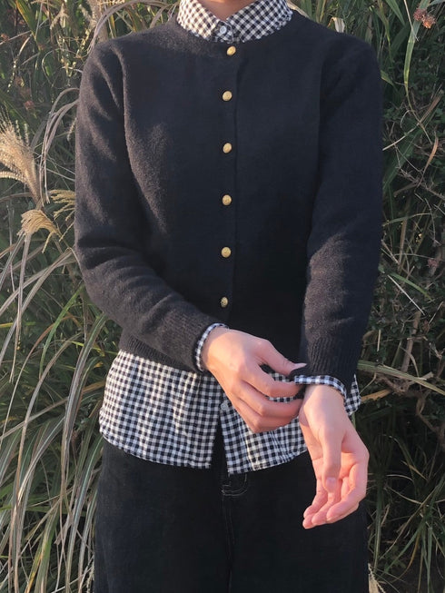 ゴールドボタンカーディガン | IN2244710 | ブラック