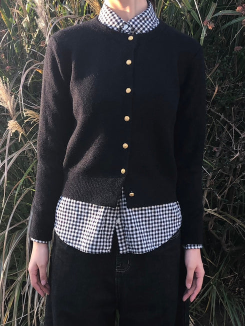 ゴールドボタンカーディガン | IN2244710 | ブラック