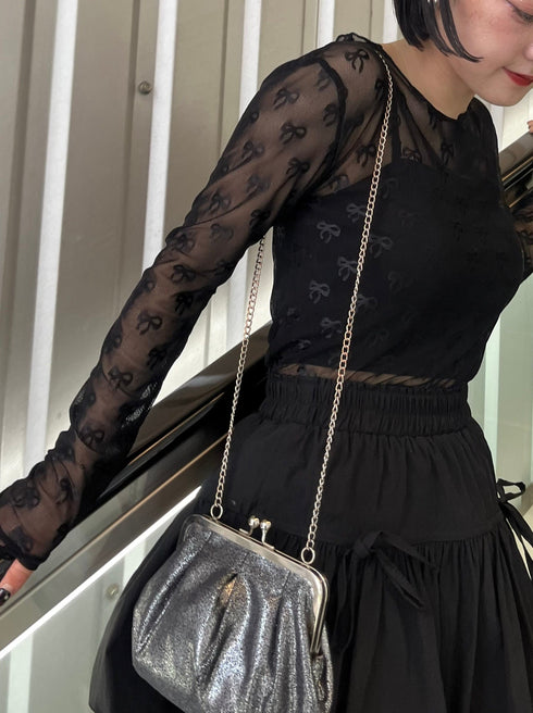 リボンシアートップス | IT2242412 | ブラック