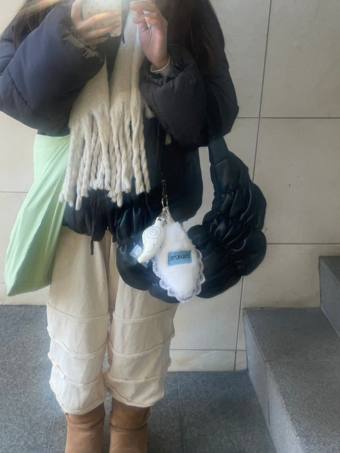 エナメルキルティングバッグ | LD1244901 | ブラック