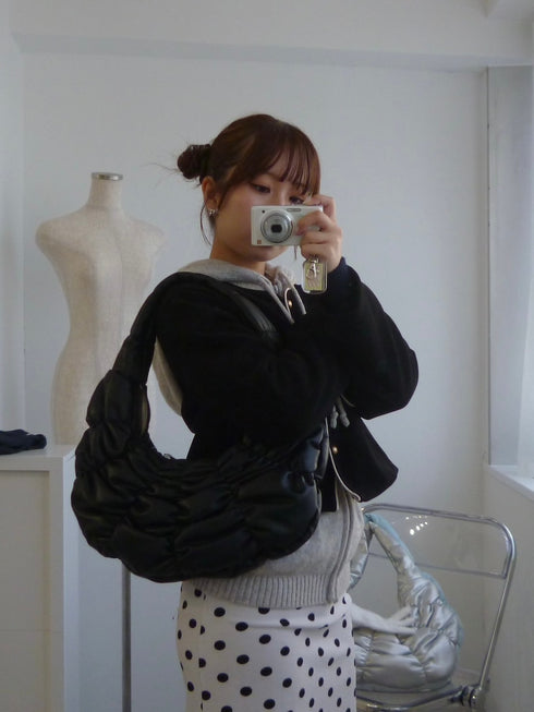 エナメルキルティングバッグ | LD1244901 | ブラック