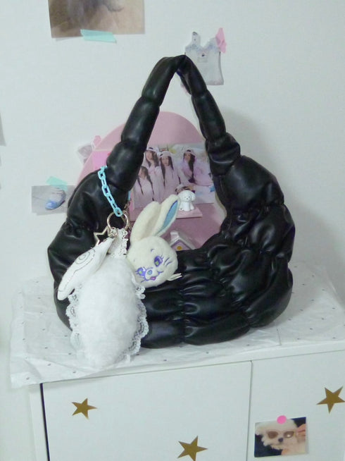 エナメルキルティングバッグ | LD1244901 | ブラック