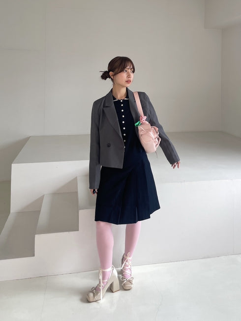 ユニークプリーツスカート | LD2244902 | ネイビー