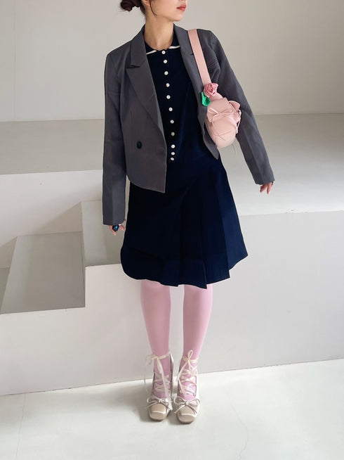 ユニークプリーツスカート | LD2244902 | ネイビー