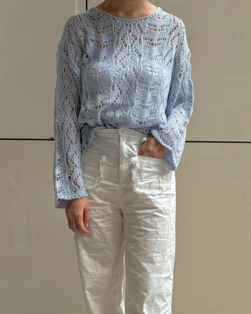 クロシェルーズニット | LI2243002 | ブルー