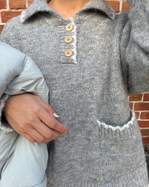 バイカラーステッチビッグニット | LI2244106 | グレー