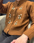 フラワー刺繍カーディガン | LI2244107 | ブラウン