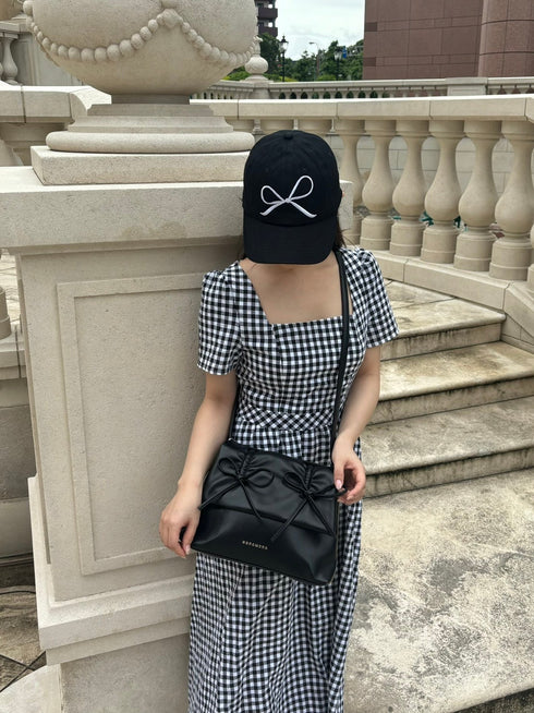 リボンギャザーバッグ | RN1242001 | ブラック