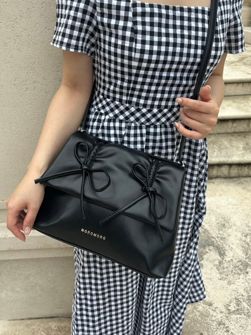 リボンギャザーバッグ | RN1242001 | ブラック