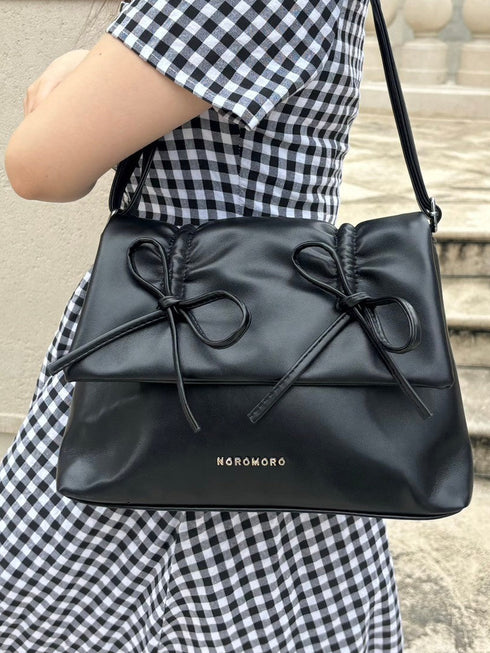 リボンギャザーバッグ | RN1242001 | ブラック