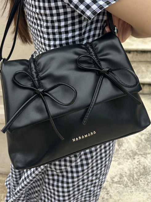 リボンギャザーバッグ | RN1242001 | ブラック