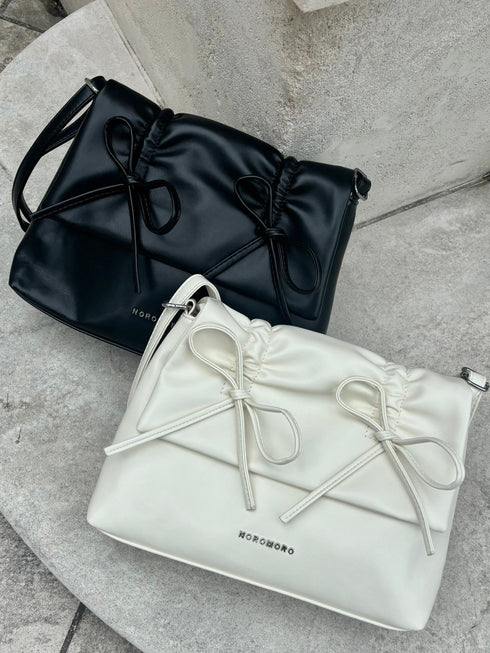 リボンギャザーバッグ | RN1242001 | ブラック