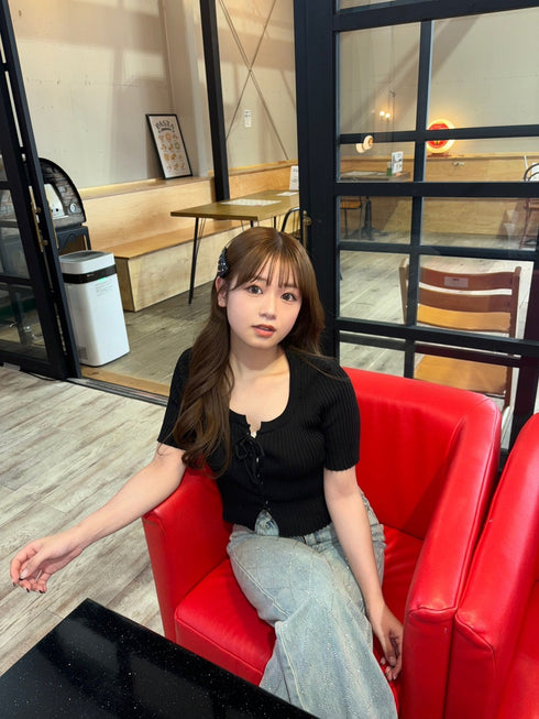 フロントレースアップカーディガン | RN2242012 | ブラック