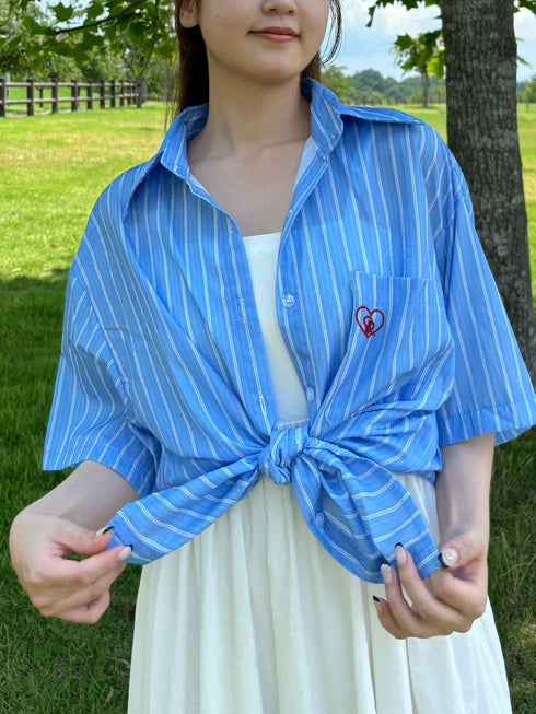 ストライプシャツ | RN2242014 | ブルー